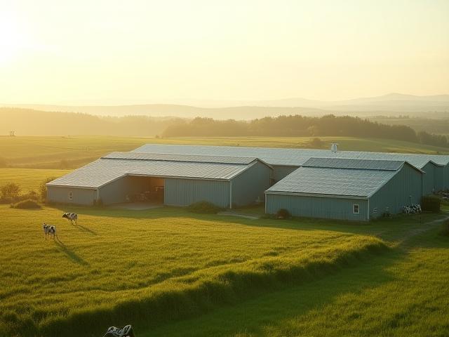 Ferme laitière avec panneau solaire hybride pour autonomie énergétique
